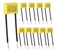 Vegena 10 Piezas Condensador Polipropileno 0,22µF 275V X2 de Seguridad Supresor Radial Para Intermitentes y Parpadeo de Los LED