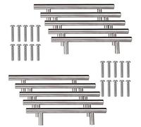Vegena 10 tiradores para muebles, de acero inoxidable, para cocina, armarios o cajones, distancia entre ejes: 96 mm, para armarios, puertas de armario