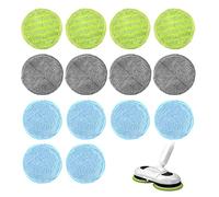 Vegena 14 Piezas Almohadillas de Microfibra para Mopa Flotante, 16 cm Redondas Almohadillas de Limpieza de Microfibra con Almohadilla de Microfibra y Almohadilla de Fregado