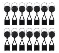 Vegena 14 Piezas Cubierta Protectora De Encendedor, Clip De Funda De Soporte De Encendedor Llavero De Encendedor Funda Protectora De Encendedor Accesorios para Fumadores con Llave Retráctil(Negro)
