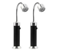 Vegena 2 PCS LED Luz de Parrilla Magnética, Parrilla LED Luces con Base Magnética, 360 Grados Rotación, Ajustable, Flexible Cuello, para Exteriores, Barbacoa, Camping, Fiesta, Leer, BBQ ect (Negro)