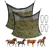 Vegena 2 piezas de red para heno para caballos, bolsa de heno, saco de heno para caballos, red de heno de malla estrecha, bolsa de alimentación para caballos, capacidad de 8 kg, saco de alimento con