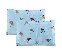 Vegena 2 Piezas Funda de Almohada de 40 x 60 cm, Fundas de Almohada para Niños, Funda de Almohada para Bebé de Algodón Suave y Transpirable, con Cierre de sobre para Niños y Niñas