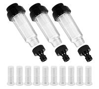 Vegena 3 filtros de agua para manguera de jardín, prefiltro de agua de 3/4 pulgadas con 10 filtros y 3 adaptadores rápidos para limpiadores de alta presión, bomba de jardín, riego de jardín,
