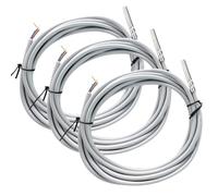 Vegena 3 Piezas Sensores De Temperatura, Pt1000 Sensor De Temperatura Digital Sonda De Tubo De Acero Inoxidable Con Cable De Línea De Pvc Para Monitoreo De Temperatura (3 Metros)