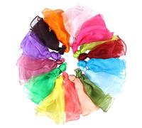 Vegena 30 paños de malabares de gasa, toallas de danza para niños, toallas de seda para bebé, para herramientas sensoriales, bailar, malabares, guarderías, espectáculos infantiles, paños coloridos en