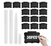 Vegena 30 Piezas Porta Etiquetas, Etiquetas de Cesta Clip, Etiquetas para Cestas de Almacenamiento ExtraíBles con 3 Rotuladores para Organización Despensa Caja Almacenaje