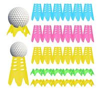 Vegena 30 unidades de té de golf, simulador de golf, de plástico, reutilizables, 2 tamaños cortos largos, alfombrilla de golf, colorida, para golf, para practicar jardín, interior, exterior, golfista