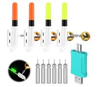 Vegena 4 Piezas Campanas De Alarma De Pesca, Indicador De Picada, Luz Nocturna para Pesca Varillas Luminosas Luminosas con Hebilla Luz De Pesca Varillas Luminosas para Pesca Nocturna
