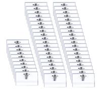 Vegena 50 Piezas Porta Tarjetas Identificativas, Tarjetas de Identificación con Clip, Porta Tarjetas de Plástico Transparente con Clip y Imperdible para Tarjetas de Identificación, 90 x 56 mm