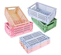 Vegena 7 Unidades de Cajas Plegables Pequeñas - Cesta de Plástico Estable Mini - Cajas de Almacenamiento Plegables - Cesta de Almacenamiento