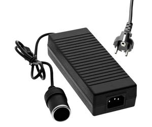 Vegena Adaptador de red para coche, convertidor de tensión de 220 V a 12 V, 180 W/15 A, adaptador de corriente con encendedor de cigarrillos para frigorífico, aspiradora, nevera de coche, compresor o