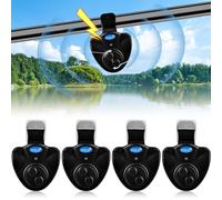 Vegena Alarma electrónica de picada de pesca, 4 unidades electrónica, alarma electrónica de mordida, juego de pesca sensible, indicador electrónico con indicador luminoso LED