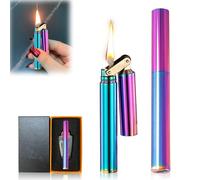 Vegena Antorcha vintage encendedor de petróleo Wheel Mechero de queroseno Nunchaku resistente al viento, mini encendedor portátil plegable con caja de regalo