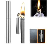 Vegena Antorcha vintage - Wheel Petróleo, resistente al viento, encendedor de queroseno Nunchaku, plegable y portátil, con caja de regalo