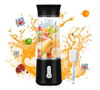 Vegena Batidora Portátil, Batidora De Vaso, Licuadora 500ml, Batidora De Vaso Portatil, Negro Mini Batidora, Recargable por USB, Licuadora Portátil para Fresh Juice Smoothies para Familias, Oficina