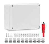 Vegena Caja de conexiones impermeable, resistente al agua IP65, caja de derivación de superficie grande, caja de derivación ABS, empotrada, para suelos húmedos, caja de conexión eléctrica exterior