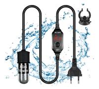 Vegena Calentador De Acuario, 10W Mini Calentador De Acuario, Calentador De Agua De Tanque, Calentador Acuario con Ventosas Mini Calentador Sumergible para Acuarios Pecera Tortugas Marinas 2L(18-34℃)