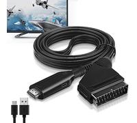Vegena Convertidor SCART a HDMI, Adaptador SCART a HDMI con Cable HDMI Integrado para TV, VHS, DVD, Blu-Ray, Xbox, PS3 y Sky