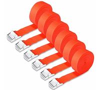 Vegena Correas tensoras con cierre de sujeción de 3 m, 6 unidades, correas de amarre ajustables, correas de fijación, correas de fijación para bicicleta, motocicleta, paquetes de equipaje, camping