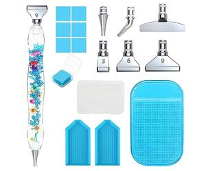 Vegena Diamante de Pintura Herramientas, Diamond Painting Pen con 6 Estilos de Brocas de Metal Intercambiables, Bolígrafos de Pintura Diamante 5D DIY, Herramienta de Pintura de Diamantes