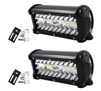 Vegena Faro Trabajo LED,2Pcs Focos De Coche,120W,12V/24V,6000k,Impermeable Off-Road Foco De Trabajo LED,Focos Led Tractor Faros Para Moto, Automotive,Tractor,Todoterreno