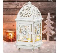 Vegena Farol portavelas, farolillo colgante para velas, casa de luz, metal, soporte para velas, para jardín, balcón, pasillo, salón, decoración navideña