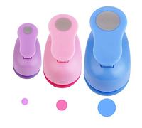 Vegena Juego de 3 Troqueladora Circulo, Perforadora Circulo Creativo 9mm 16mm 25mm para Scrapbooking Manualidades Tarjetas Color Aleatorio
