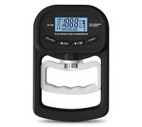 Vegena Medidor de fuerza de mano digital, medidor de fuerza de agarre, 198 libras/90 kg, dinamómetro manual automático, pantalla LED y cable de carga USB, diseño ergonómico (negro)