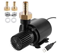 Vegena Mini bomba de agua, sumergible, bomba de agua sumergible, 500 L/H, bomba de acuario, CC 5 V, USB, bomba de agua para acuario, ultrasilenciosa, con cable de alimentación de 1,5 m, 2 boquillas de