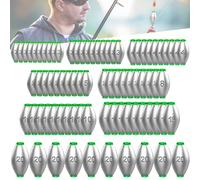 Vegena Pesas De Plomo para Aparejos,80 Piezas Pesca Drop Shot De Plomo,Reutilizable Pesca Sinker,2g 3g 4g 5g 8g 10g 15g 20g,Peso Plomada Rápida para Pesca Deportiva Al Aire Libre