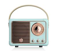 Vegena Radio Vintage Retro, Mini Altavoz Bluetooth, Altavoz Bluetooth Retro, Portatil Pequeña, Radio Nostálgica Pequeña Portátil Recargable Radios De Cocina para Oficina Hogar