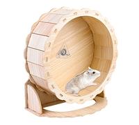 Vegena Rueda de madera para hámster de 23 cm para hámsters enanos, ratones u otros animales domésticos pequeños