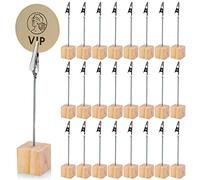 Vegena Soporte para fotos con pinzas - 25 unidades de soporte para fotos, soporte para fotos, soporte para fotos, soporte para notas para bodas, decoración del hogar, oficina, decoración del hogar