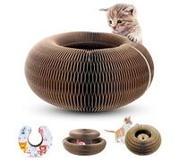 Vegena Tabla de Rascar para Gatos de Interior Con Alfombrilla de Cartón y Campana - Juguete para Mascotas