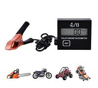 Vegena Tacómetro Digital, Medidor de Horas, Tacómetro Inductivo, Contador de Horas, Adecuado para Motosierra, Cortadora de Césped, Motocicleta, Velocímetro de Motor, Tacómetro Pequeño