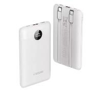 VEGER C11 VG W1170 PowerBank 10000mAh smallest PD20W with cables bulit in Blanco