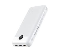 VEGER Power Bank,30000mAh Bateria Externa con Pantalla LED Bateria Portatil USB C Carga rapida PD 20W QC 3.0 con 2 Entradas y 4 Salidas Compatible con iPhone, Samsung, Huawei, Tableta y más. (Blanco)