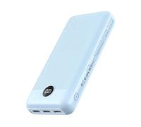 VEGER Power Bank,Bateria Externa con Pantalla LED Bateria Portatil USB C Carga rapida PD 20W QC 3.0 con 2 Entradas y 4 Salidas Compatible con iPhone, Samsung, Huawei, Tableta y más. (Azul)