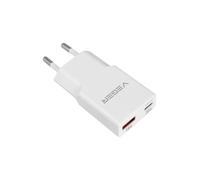 VEGER VG-30W1A1C VEGER - USB-Ladegerät QC3.0 / PD3.0 - Leistung 30 W - Lädt 2 Geräte gleichzeitig - USB-A-, USB-C-Ausgänge - Far