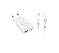 VEGER VG-TR120-Kit-30W1A1C VEGER - Wandladegerät - Schnellladen 30 W | Mit GaN-Technologie - USB-C-, USB-A-Ausgänge - USB-Kabel-