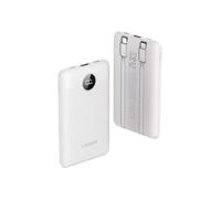 VEGER VG-W1170-W VEGER Powerbank mit LCD-Display - Kapazität 10000 mAh - Eingänge Lightning, USB-C, USB-C-Kabel - Ausgänge USB-A