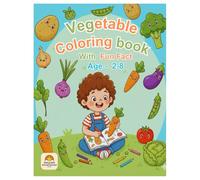 Vegetable coloring book with fun fact: Age 2-8