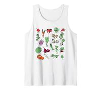 Vegetable Field Guide Modern Illustrated Garden Veggies Camiseta sin Mangas