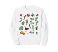 Vegetable Field Guide Modern Illustrated Garden Veggies Sudadera