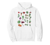 Vegetable Field Guide Modern Illustrated Garden Veggies Sudadera con Capucha