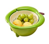 Vegetable Fruit Cleaner - Handy Kitchen Strainer for Produce | Lightweight Mesh Basket with Handles, Supports Thorough Washing of Berries, Greens, Fruits, Perfect for Daily 9.65x9.45x4.41 in