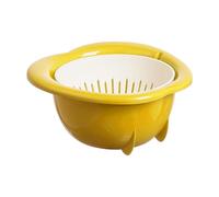 Vegetable Fruit Draining Bowl - Thick Feature, 9 Inch External Manual Device, Weatherproof Food Preparation Maintenance Component, Durable White Synthetic Fastener | Utility Tool For 11cm & Berries