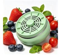 Vegetable Fruit Purifier, Portable Automatic Vegetable & Fruit Cleaner Washer with Electrolysis & Vortex Technology, 4 Cleaning Modes for Pesticide Removal, Waterproof, for Home Kitchen (Green)