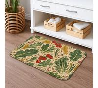 Vegetable Garden - Tapete de baño de secado rápido, hojas verdes rústicas y tomates, absorbente, antideslizante, tapete de ducha lavable floral de primavera para baño, 16 x 24 pulgadas